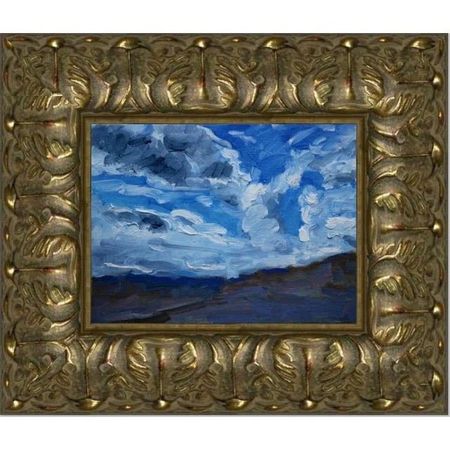 Textile Quiet Places & Skyscapes — Cloudscape, Nevada (Original Oil on Linen Panel) For Sale - Image 7 of 7