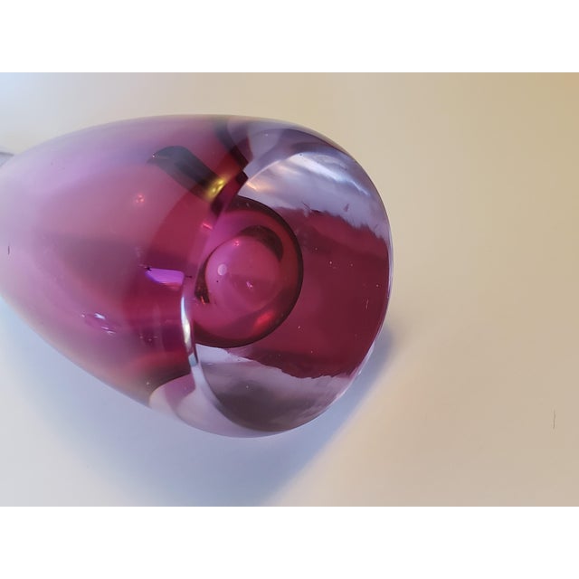 Mid 20th Century Archimede Seguso Murano Glass Neodymium Ruby Sommerso Perfume Bottle For Sale - Image 5 of 12