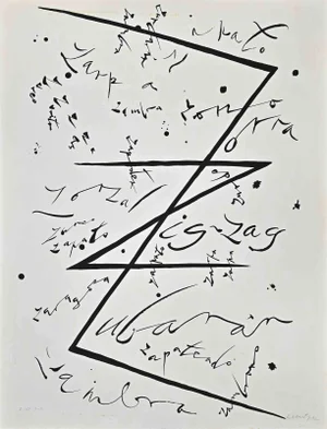 Rafael Alberti, Letter Z, Original Lithograph, 1972, Lithograph