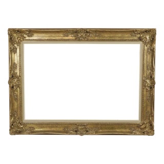 Large Baroque Gilded Frame, 1950s For Sale