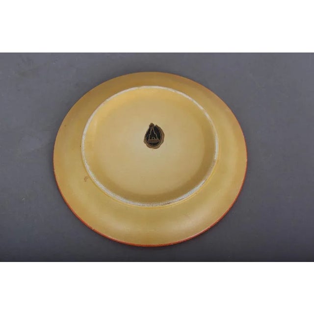 Brown Fruit Bowl & Plates from Knabstrup, 1900s, Set of 6 For Sale - Image 8 of 9