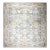 21st Century Turkish Donegal Hemp & Wool 12x12 Taupe and Blue Square Handmade Area Rug #1140522 For Sale