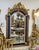 Baroque Grand French Baroque Wall Mirror With Royal Blue Velvet Panels, Cherub Crest & Gilded Frame For Sale - Image 3 of 3