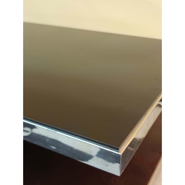 Coffee Table in Glass and Chromed Metal, 1980s For Sale - Image 12 of 14
