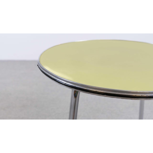 Metal Vintage Bauhaus Steel Tube Side Table, 1940s For Sale - Image 7 of 11