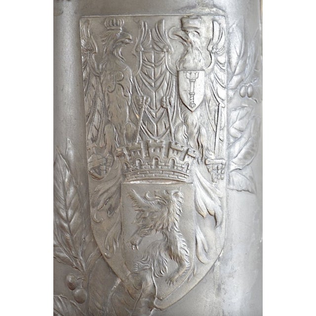 Pewter Ceremonial Jug with Berlin Coat of Arms from Kayser, 1900s For Sale - Image 6 of 14