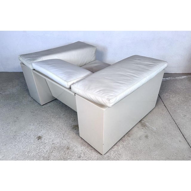 Early Edition Model Brigadier Cubist Leather Armchair by Cini Boeri for Gavina, Italy, 1972 For Sale - Image 12 of 18