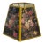 Mid 20th Century UpgradeLights Black Floral 14 Inch Hexagonal Chimney Lampshade For Sale