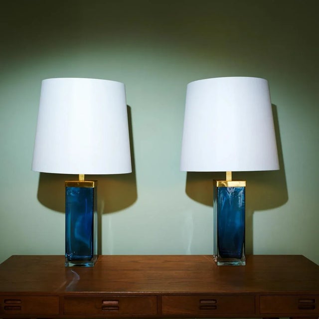 Murano Glass Lamps, Set of 2 For Sale - Image 5 of 5