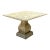 Vintage Square Stone Top Pedestal Dining Table For Sale