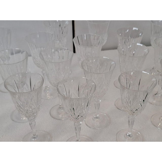 Hand-Cut Crystal Glasses, 1985, Set of 20 For Sale - Image 4 of 12