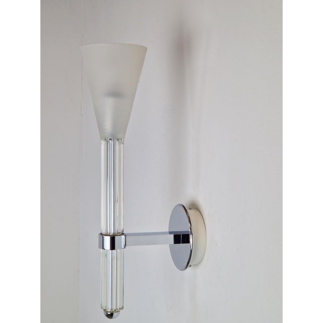 Hollywood Regency Ice 11 Wall Lamp by Elio Giudici for Lumen Center, 1980s For Sale - Image 3 of 10