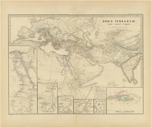 The World in the Assyrian Empires Era Map, 1880