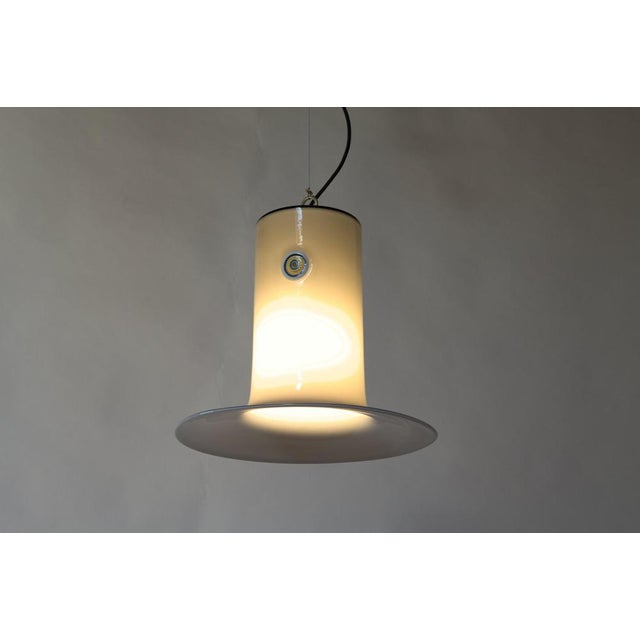 Lattimo Ceiling Lamp in Gray Murano Glass by Gae Aulenti for Vistosi, Murrina For Sale - Image 11 of 18