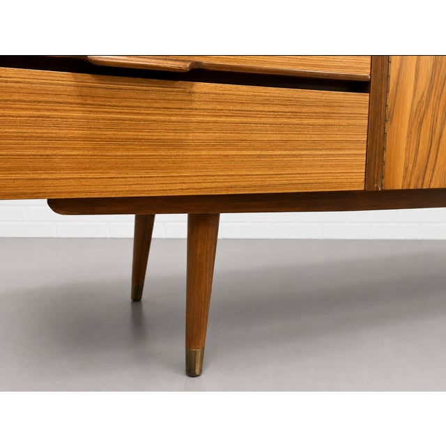 Mid Century Modern African Teak Sideboard | Scandinavian Credenza, Made in England, C. 1960’s For Sale - Image 12 of 17