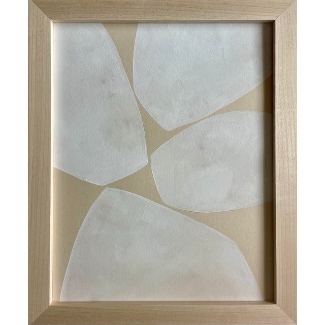 2026 Contemporary Abstract Minimalist Painting Gallery Wall Set of Three on Cotton Paper by Artist r.k. Red For Sale In San Francisco - Image 6 of 11