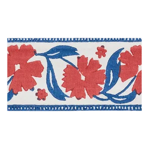Schumacher Adra Hand Blocked Tape in Red & Blue