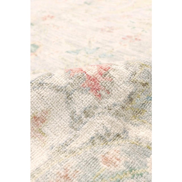 Oushak Wool Silver Area Rug- 7'11'' X 9' 7'' For Sale - Image 4 of 6