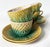 19th Century Set of 4 Antique 19th C Majolica Pineapple Pattern Tea Cups and Saucers C1880s. For Sale - Image 5 of 9