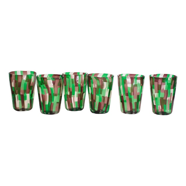 Italian Murano Glassware by Mariana Iskra for Ribes, 2004, Set of 6 For Sale
