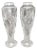 Art Nouveau Cut Glass Vases, Spain, 1930s, Set of 2 For Sale