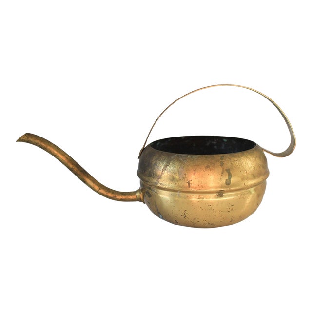 Vintage Brass Watering Can For Sale