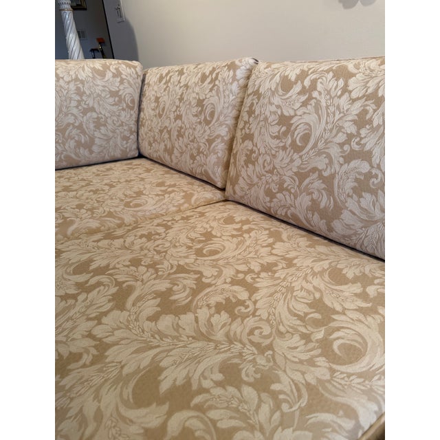 Wood 1980s Milo Baughman Style Neutral Parsons Sectional For Sale - Image 7 of 11