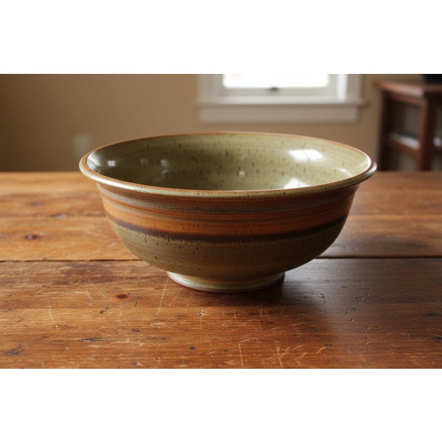 Wally Schwab Pacific Nw Master Pottery XL Serving Mixing Bowl 17" For Sale - Image 12 of 17