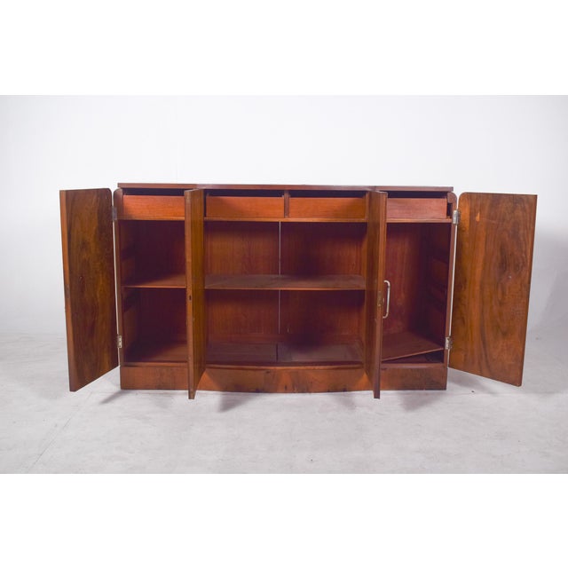 Vintage Portuguese Sideboard in Walnut, 1920 For Sale - Image 9 of 13
