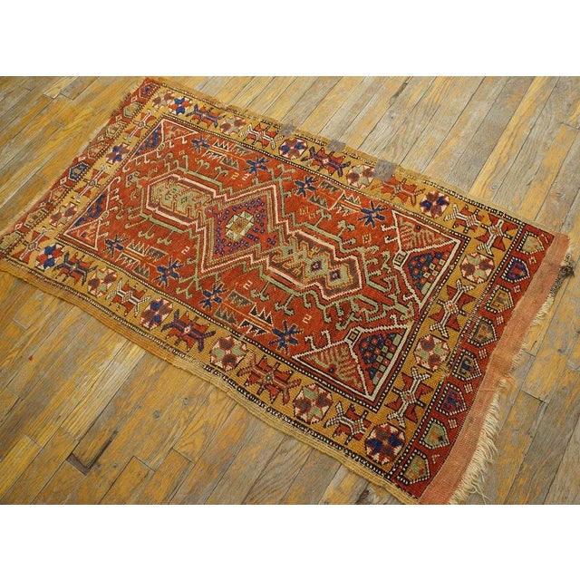 19th Century Turkish Yastik Rug ( 2'3" x 4' - 68 x 122 ) General Rug Type: Turkish Village Specific Rug Type: Yastik...