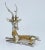 Asian Style Vintage C.1970's Asian (Thailand) Nickel Plate and Gilt Gold Embellished Antler Reindeer For Sale - Image 4 of 12