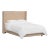 Logan King Wingback Bed in Linen Fawn For Sale
