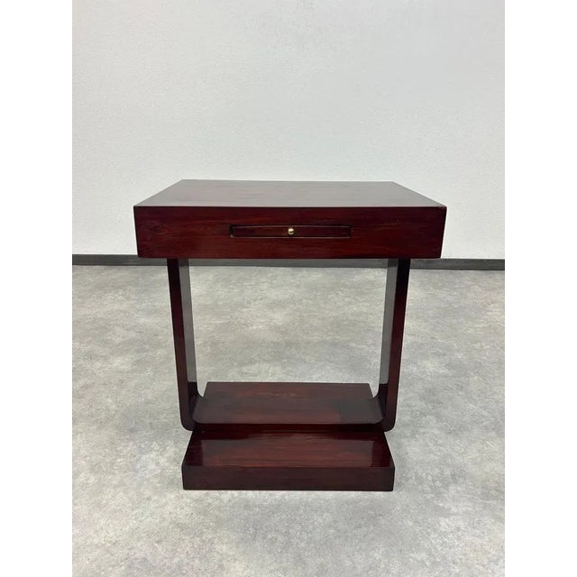 Small art deco smoking table. Professionally stained and repolished.