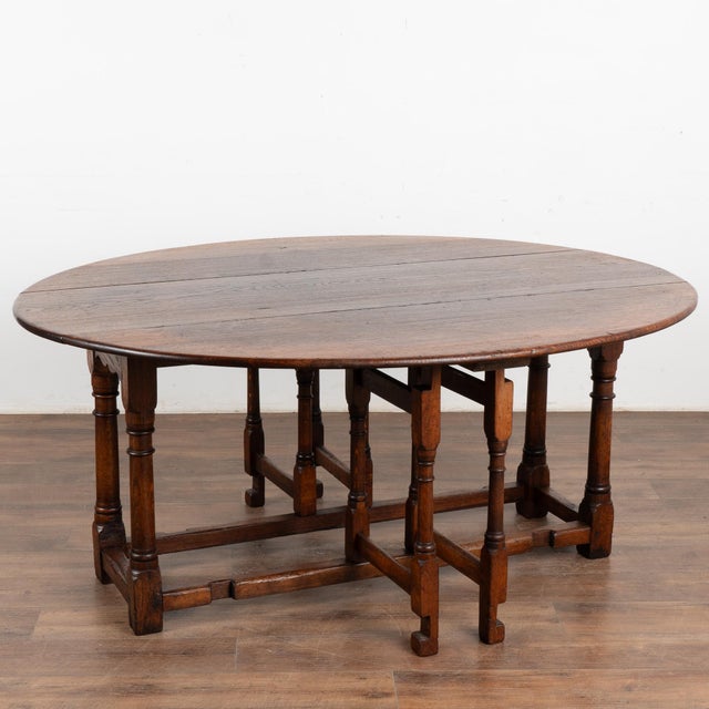English Gate Leg Drop Leaf Table, Circa 1920 | Chairish