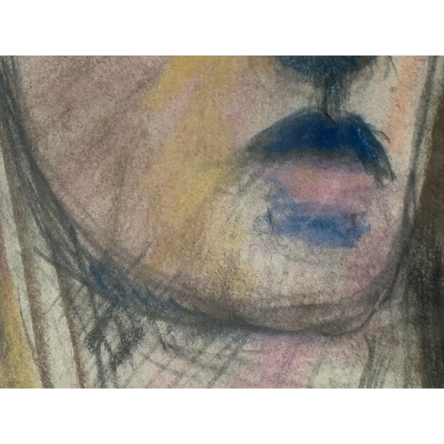 Black Late 20th Century Self Portrait by Unknown Artist, Framed For Sale - Image 8 of 12