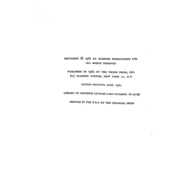 FLEMING, Ian [211] pp. The Viking Press 1962 Second Printing 8 1/4" x 5 3/4" Jacket design by Richard Chopping *foxing...