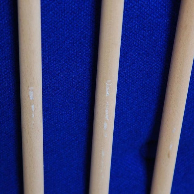 Spoke Back Sofa in Blue Fabric by Børge Mogensen, 1990s For Sale - Image 15 of 18