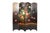 An Italian Renaissance style hand painted four panel screen. Four wooden panels, carved with a gentle arched top and base,...