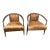 Mid Century Modern Pair of Lounge Chairs in Cowhide For Sale