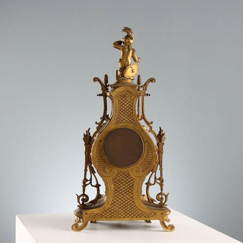 Antique Mantelpiece Clock in Bronze, France, 19th Century For Sale - Image 10 of 13