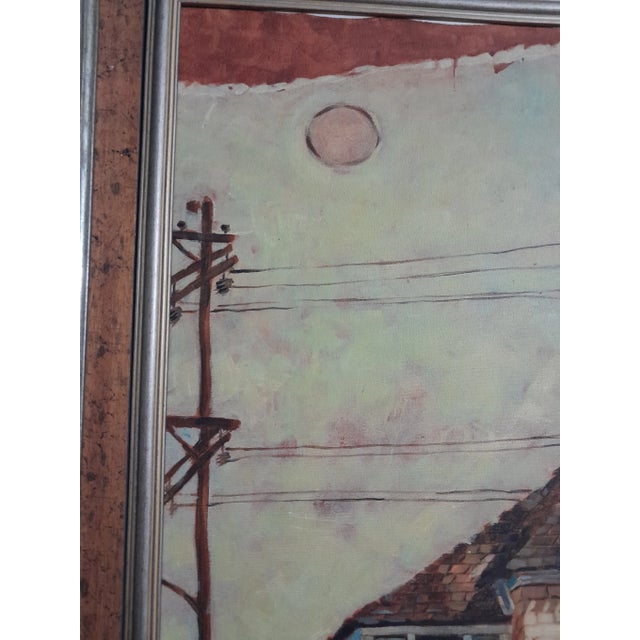 2000 - 2009 Elpedio Robinson “Forgotten Walls” Architectural Landscape Acrylic on Canvas Painting, Signed For Sale - Image 5 of 12