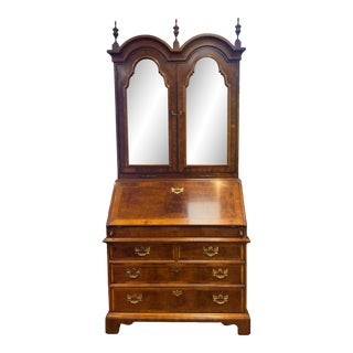 1990s Henredon Aston Court Walnut Secretary Desk For Sale