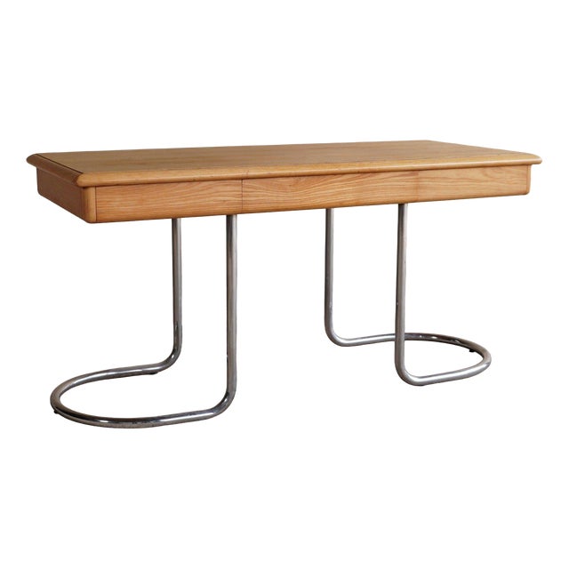 Desk in Tubular Chrome For Sale