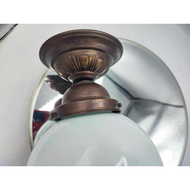 Art Deco Brass Ceiling Lamp, 1920s For Sale - Image 6 of 8