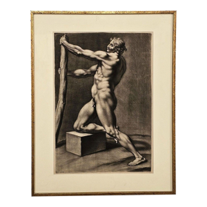 Engraving of a Man, Italy Circa 1820