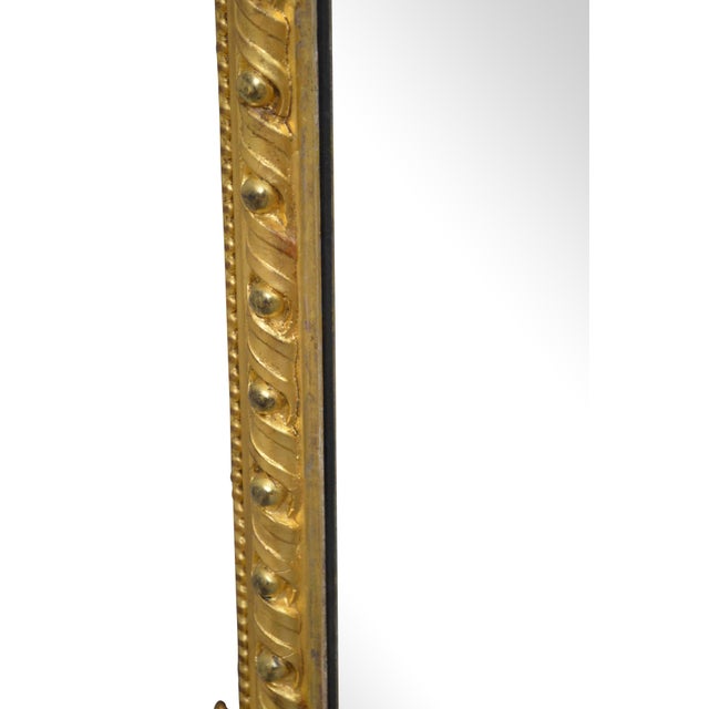 Mid 19th Century Victorian Giltwood Wall Mirror with Carved Frame, England, 1850 For Sale - Image 5 of 12