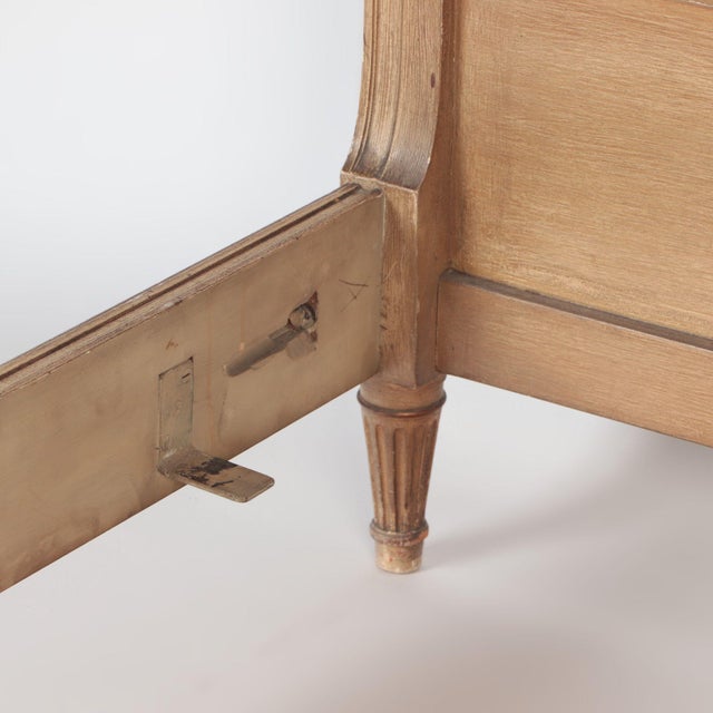 A French Louis Xvi Style Queen Size Bed With Cane Headboard and