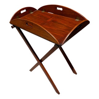 Antique Georgian Mahogany Butler's Tray on Stand, c.1800 For Sale