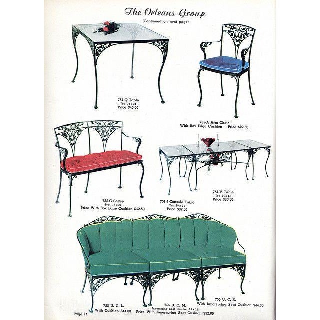 Art Nouveau Hollywood Regency Style Woodard Wrought Iron Sofa, Orleans Collection With New Cushions For Sale - Image 3 of 7