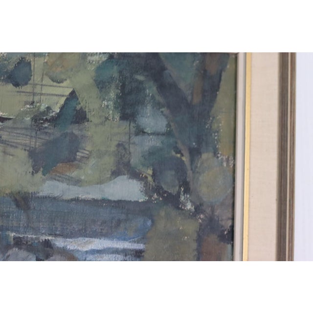 Alvar Jansson, Obscured by Trees, 1950s, Oil on Canvas, Framed For Sale - Image 10 of 15